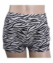 Zebra print hotpants voor dames