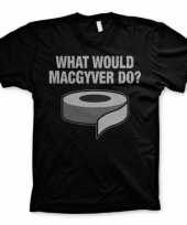 Zwart macgyver t-shirt