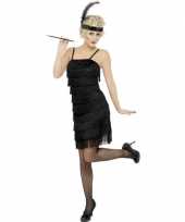 Zwarte jaren 20 flapper jurk voor dames